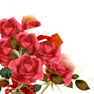 Beautiful background with luxury bouquet of roses