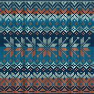 Scandinavian style seamless knitted pattern