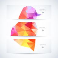 Abstract vector mosaic banners N67