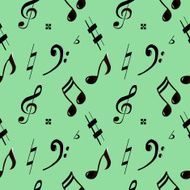 Vector Seamless Pattern with music notes