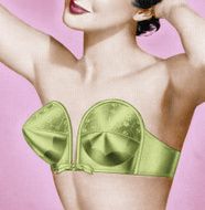 Woman Wearing Strapless Bra