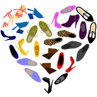 shoes in shape of heart