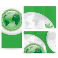 Vector Brochure Layout Design Template green environmental