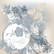 Blue wedding card