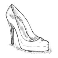 vector sketch illustration - women&#039;s shoes N2