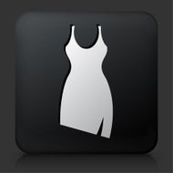 Black Square Button with Dress Icon N9