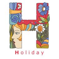 Letter H - holiday