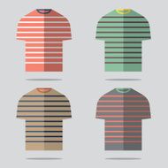 Flat Design T-Shirt Set Vector Illustration N21