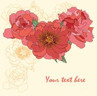 Flower peonies background