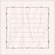 Handdrawn frame with curls on a paper