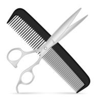 comb scissors icon