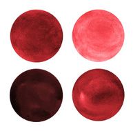 Beautiful red watercolor design elements