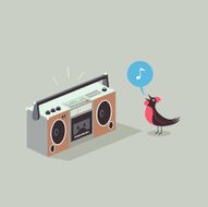 boombox burdy (vector &amp; 300dpi jpg)