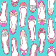 Flat shoes seamless pattern N2