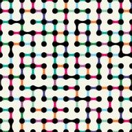 Pixel seamless pattern with conceptual links stylish color tones
