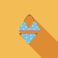 Swimming suit flat icon with long shadow N59