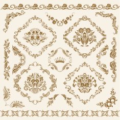 Set of vector damask ornaments N20