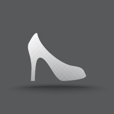 Vector of transparent high heel shoes icon N3