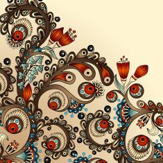 Vector abstract floral decorative background N37