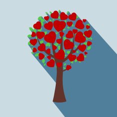 icon a tree in flat style
