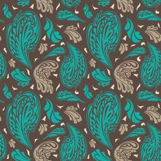 Elegant seamless pattern with floral ornament