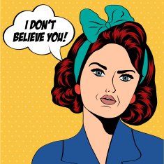 cute retro woman in comics style N67