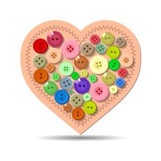 Buttons Heart Valentine