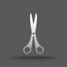 Vector of transparent scissors icon