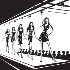 Fashion models represent new clothes N2