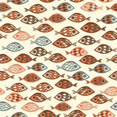 Fish pattern in abstract style N6