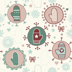 Mitten seamless pattern N2