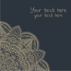Decorative Vintage Design Element illustration with lacy frame N19
