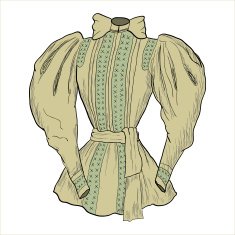 Vintage camisole Beige Vector illustration