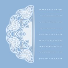 Greeting card with oriental pattern N13