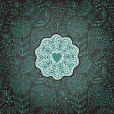 Floral Background with Vintage Label Gorgeous seamless N9