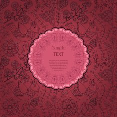 Ornamental round lace frame Background for celebrations holida N4