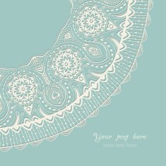 Decorative Vintage Design Element illustration with lacy frame N21