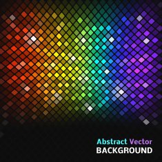 Abstract mosaic rainbow glowing squares