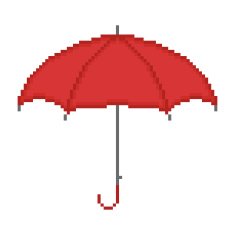 Umbrella isolated on white background