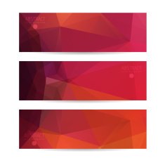 Abstract vector mosaic banners N58