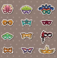 party mask stickers N2