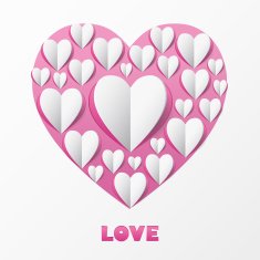 Paper Heart Love Card N3