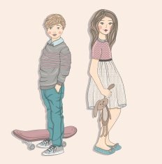 Cute kids illustration N2