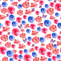 Watercolor Floral Seamless Background N2