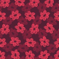 Sketchy Pink Flower Pattern