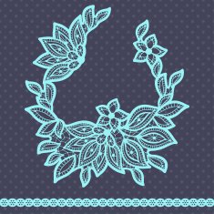 Vintage lace background abstract ornament Vector texture