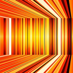 Abstract yellow and orange warped stripes