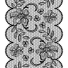 Old lace background ornamental flowers Vector texture N7