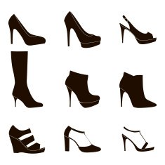 Shoes silhouette collection for your design - Illustration