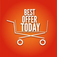 Shopping cart on a bright background N3